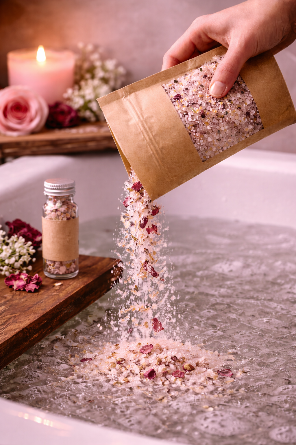 Rose Hibiscus Bath Soak | Hydrate + Glow