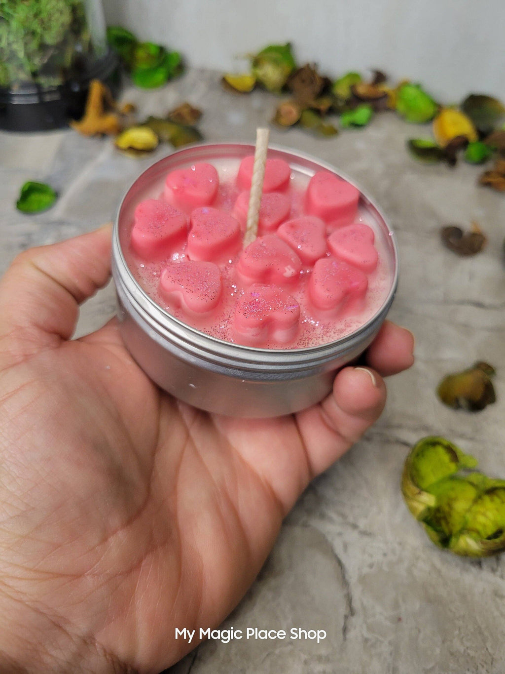 Roses Soy Candle Gift / Hand Poured Soy Candle