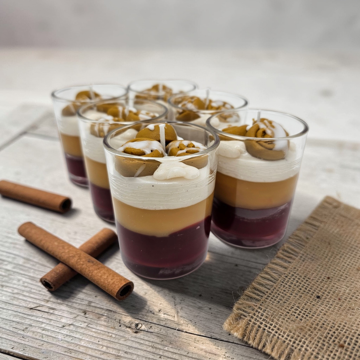 Shot Glass Candles - Cinnamon Bun Roll 2.75 oz