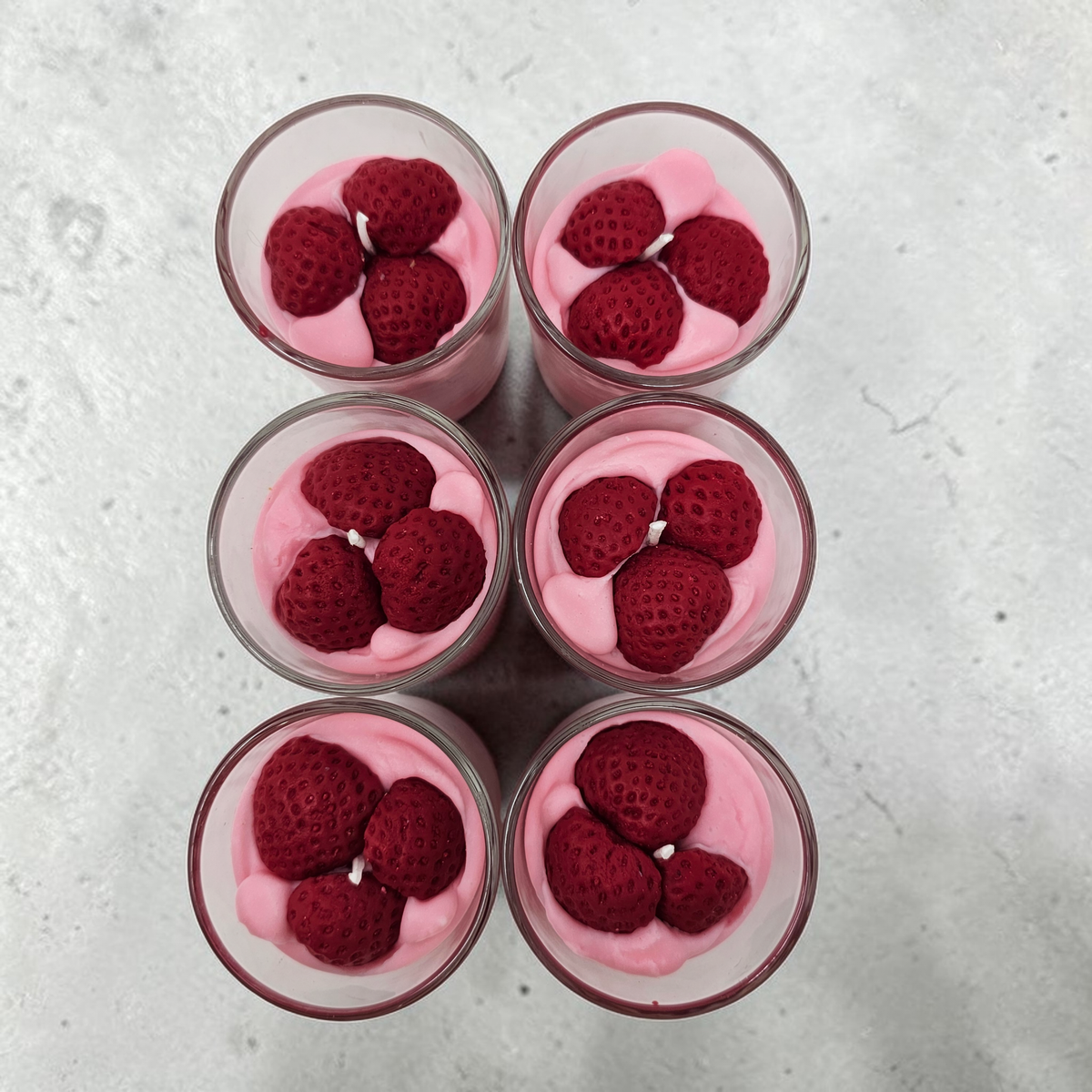 Shot Glass Votive Candles - Strawberry