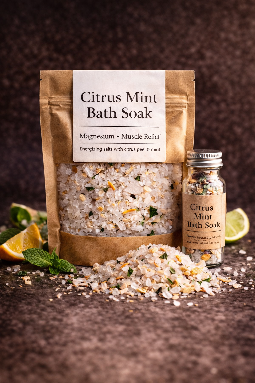 Citrus Mint Bath Soak | Magnesium + Muscle Relief